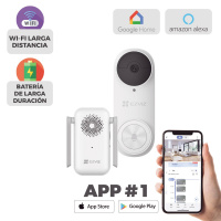 Timbre con C&aacute;mara Wi-Fi de Bater&iacute;a Recargable EZVIZ DB2KIT