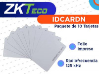 Tarjetas ID ultradelgadas con 10 pza ZK TECO IDCARDN